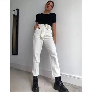 & Other Stories Odette High Rise Waist Tie Straight Jeans